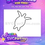 Free Sea Turtle Outline Free Swimming Underwater Turtle Free SVG - Instant Download