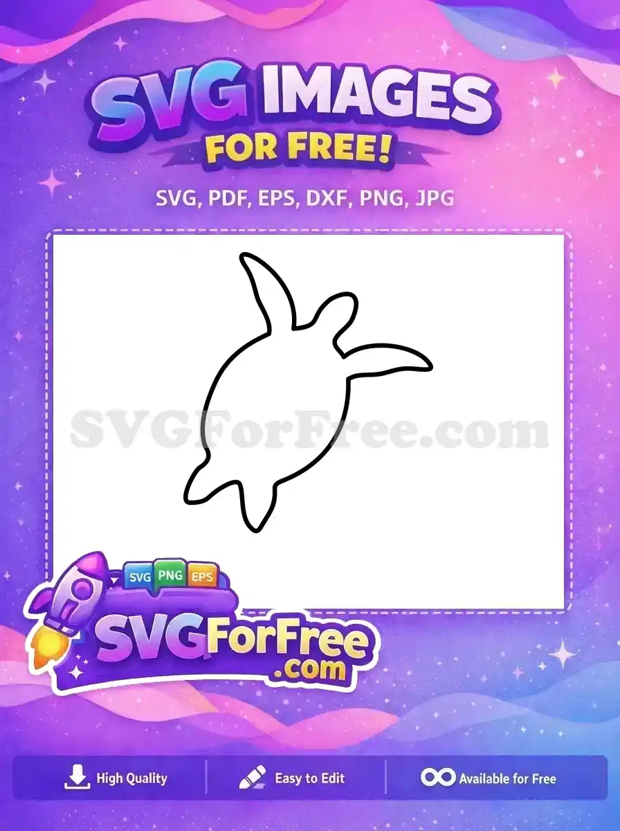 Free Sea Turtle Outline Free Swimming Underwater Turtle Free SVG