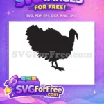 Free Silhouette Turkey Free Farm Animal Thanksgiving Free SVG 1 - Instant Download
