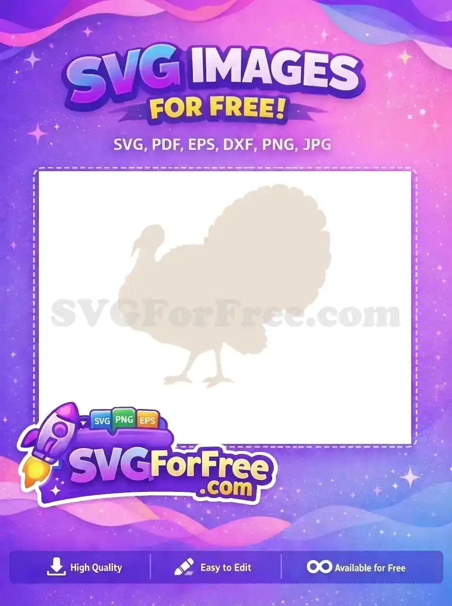 Free Beige Turkey Silhouette Free Farm Animal Thanksgiving Free SVG