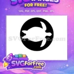 Free Sea Turtle Silhouette Free Black Background Turkey Free SVG - Instant Download