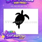 Free Swimming Sea Turtle Free Silhouette Turkey Turtle Free SVG - Instant Download