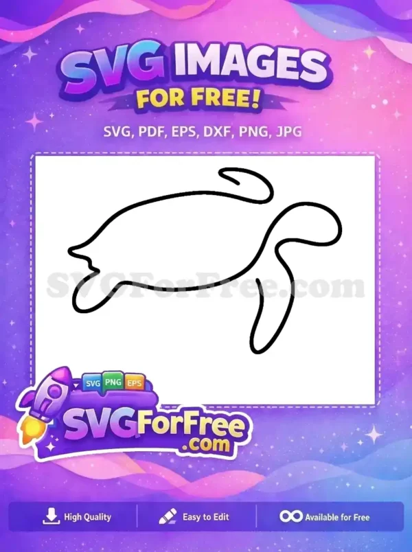 Free One Line Turtle Free Sea Animal Line Free SVG