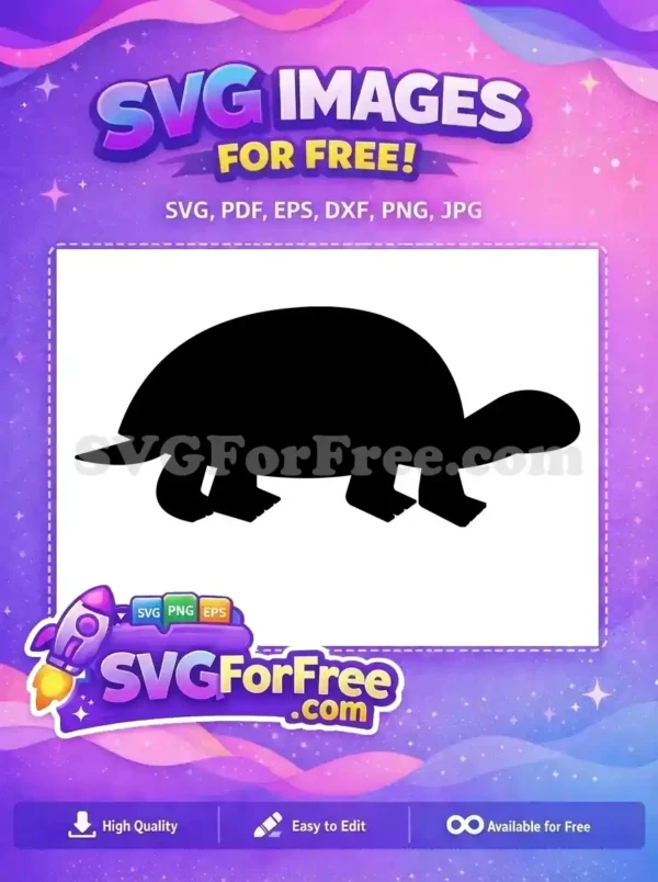 Free Black Silhouette Turtle Free Cartoon Turkey Free SVG