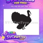 Free Turkey Silhouette Free Thanksgiving Turkey Turkey Free SVG - Instant Download