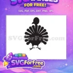 Free Silhouette Turkey Free Thanksgiving Day Turkey Free SVG - Instant Download
