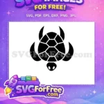 Free Black Turtle Outline Free Geometric Shell Turkey Free SVG - Instant Download