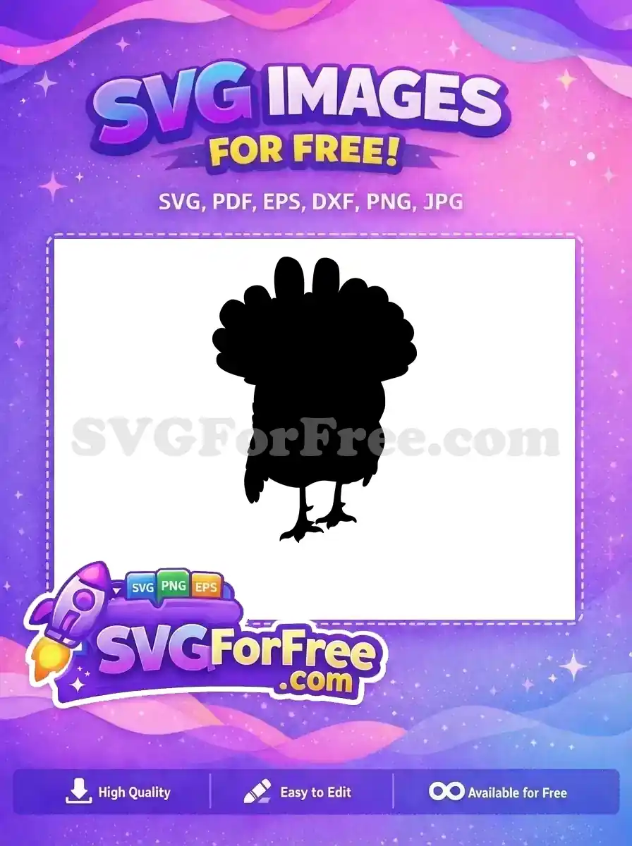 Free Turkey Silhouette Free Thanksgiving Day Turkey Free SVG 1
