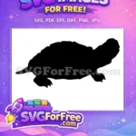 Free Snapping Turtle Silhouette Free Reptile Turkey Free SVG - Instant Download