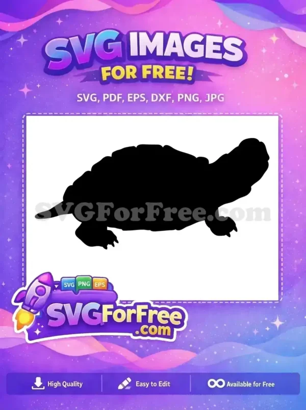 Free Snapping Turtle Silhouette Free Reptile Turkey Free SVG