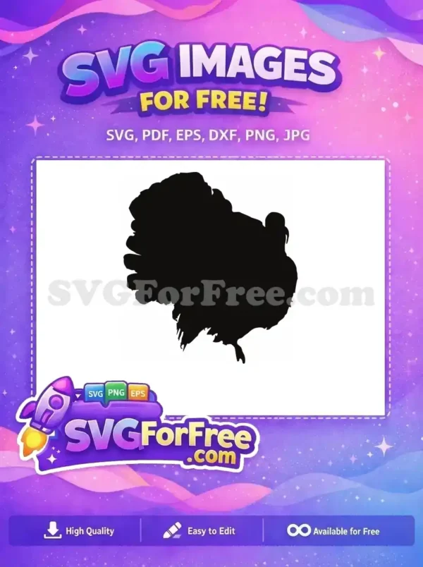 Free Turkey Silhouette Free Turtle Outline Thanksgiving Free SVG 19