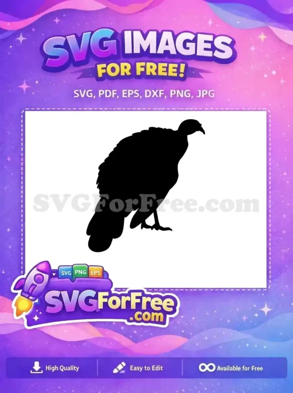 Free Turkey Silhouette Free Thanksgiving Bird Turkey Free SVG 2
