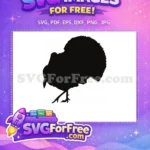 Free Turkey Silhouette Free Thanksgiving Day Turkey Free SVG 2 - Instant Download