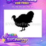 Free Turkey Silhouette Free Thanksgiving Bird Silhouette Free SVG - Instant Download