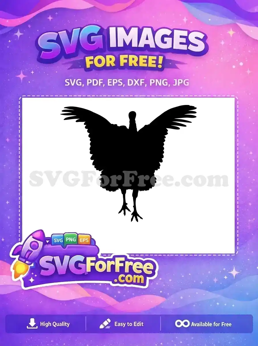 Free Flying Wings Free Black Silhouette Turkey Bird Free SVG