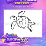 Free Thanksgiving Turkey Free Cute Turtle Cartoon Free SVG - Instant Download