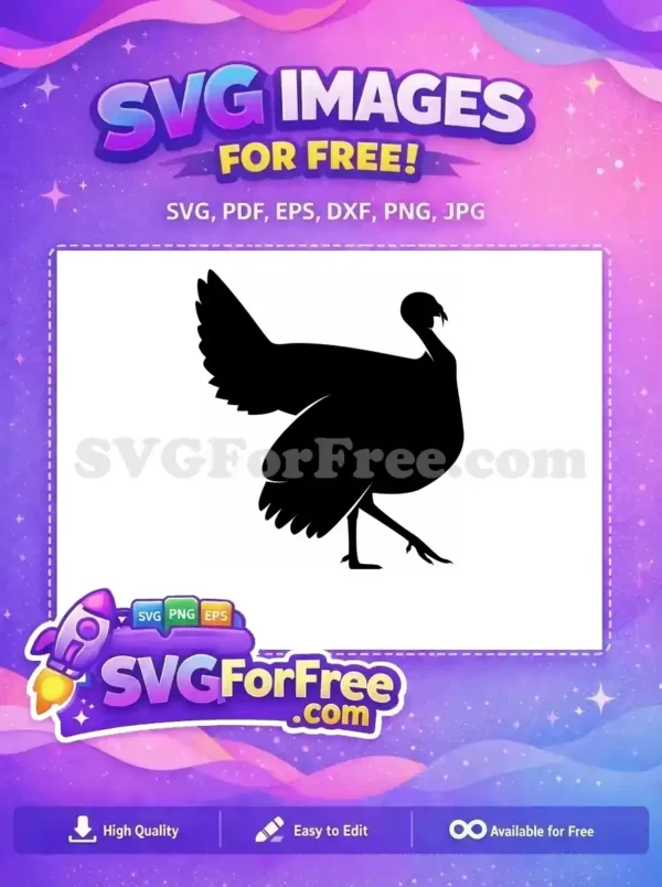 Free Detailed Turkey Free Turtle Thanksgiving Celebration Free SVG