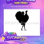 Free Silhouette Turkey Free Sharp Leg Turkey Free SVG - Instant Download