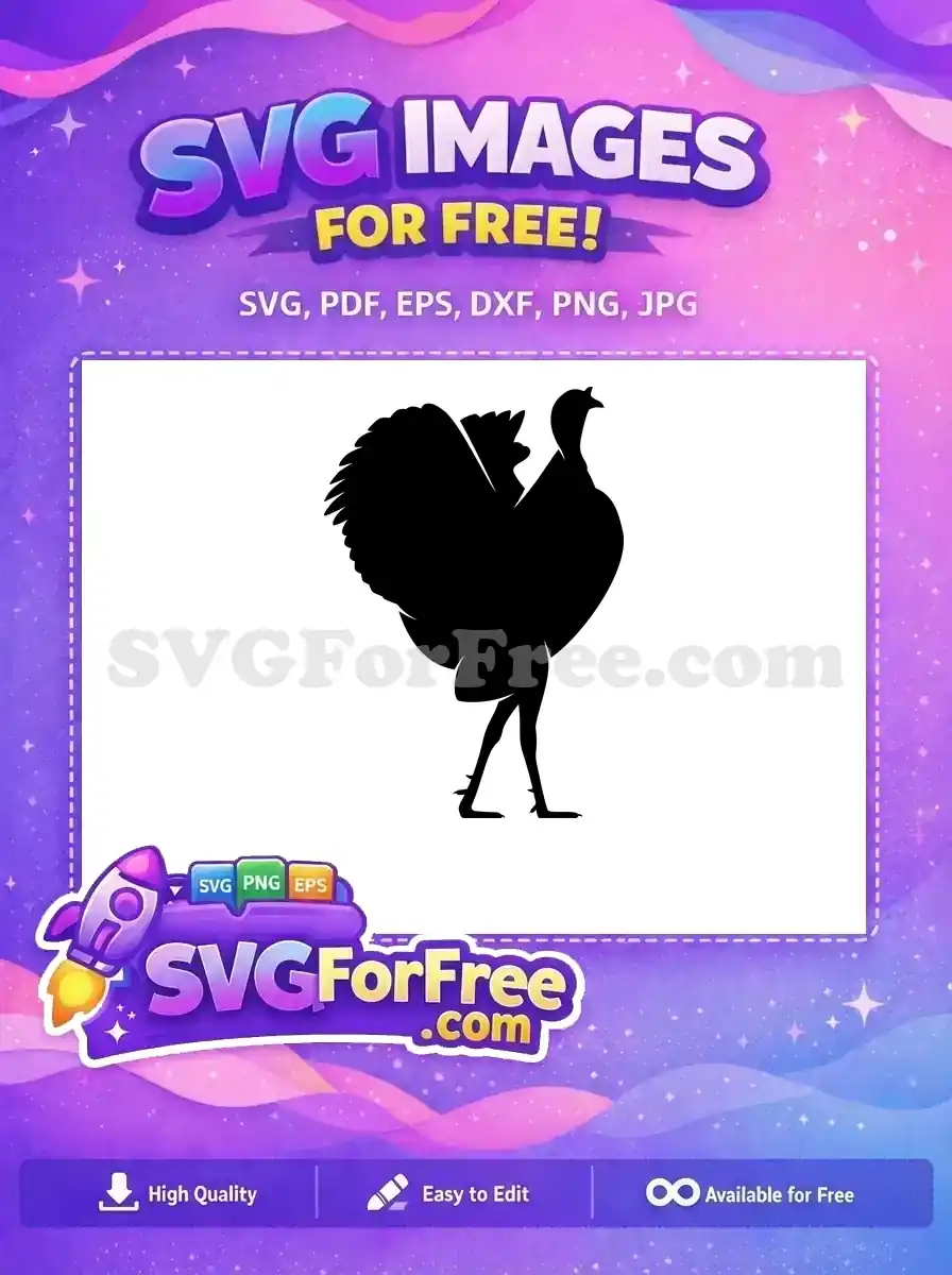Free Silhouette Turkey Free Sharp Leg Turkey Free SVG