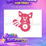 Free Pink Cheeks Free Waving Tail Turning Red Free SVG - Instant Download