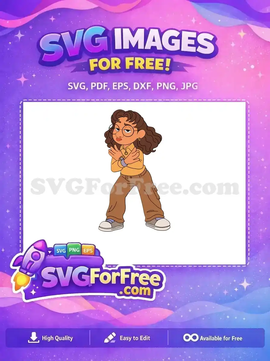 Free Priya annoyed expression Free crossed arms Turning Red Free SVG