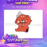 Free Scared Mei Red Panda Free Hands Up Turning Red Free SVG - Instant Download