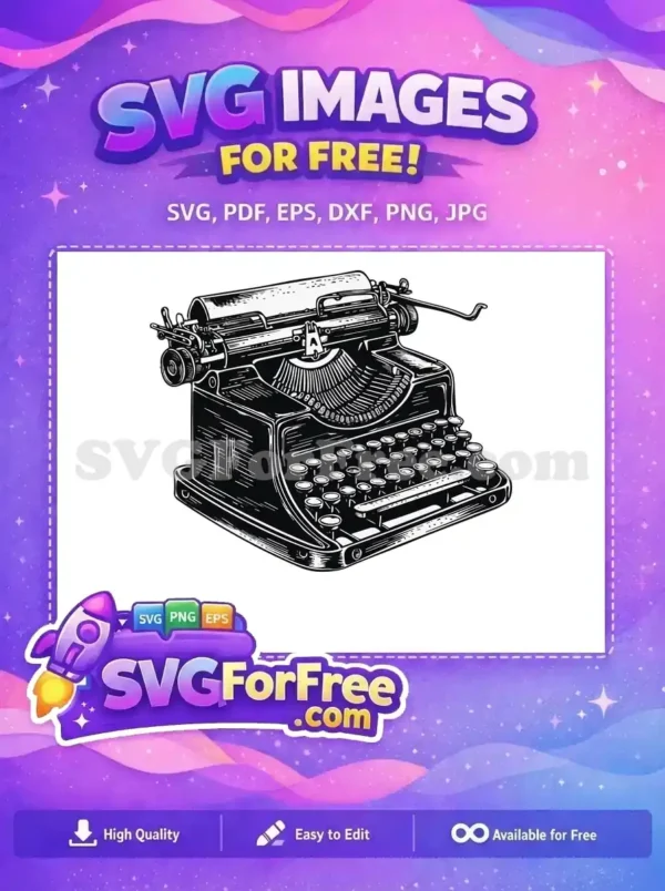 Free Detailed Keys Free Typewriter Silhouette Old Free SVG