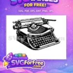Free Detailed Keys Free Typewriter Silhouette Classic Free SVG - Instant Download