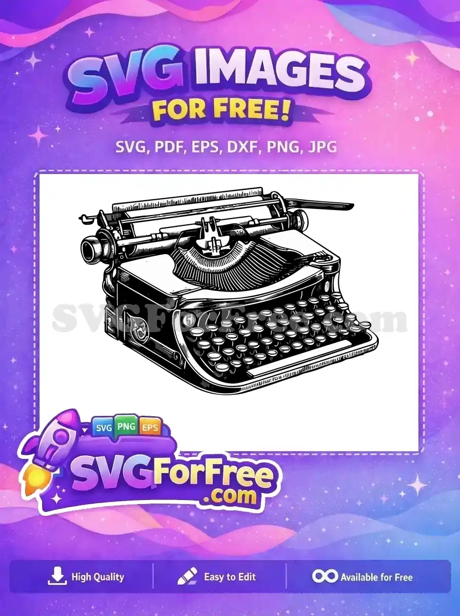 Free Detailed Keys Free Typewriter Silhouette Classic Free SVG