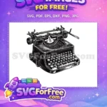 Free Detailed Keys Free Antique Typewriter Free SVG 2 - Instant Download