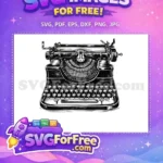 Free Detailed Keys Free Typewriter Silhouette Free SVG - Instant Download