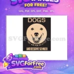 Free Cute Dog Face Free Typography Design Dogs Free SVG - Instant Download