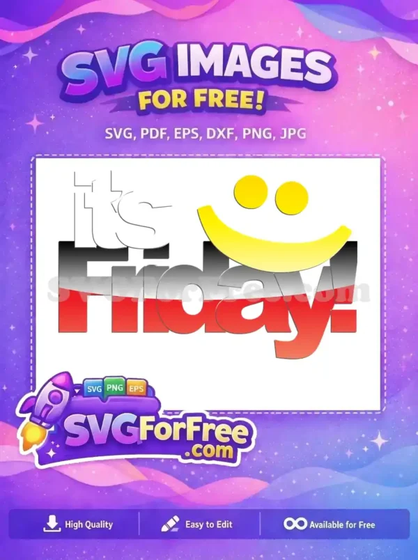 Free Its Friday Red White Free Smiley Face Design Free SVG Free Its Friday Red White Free Smiley Face Design Free SVG