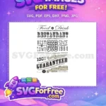 Free Food Restaurant Free Drink Menu Typography Free SVG - Instant Download