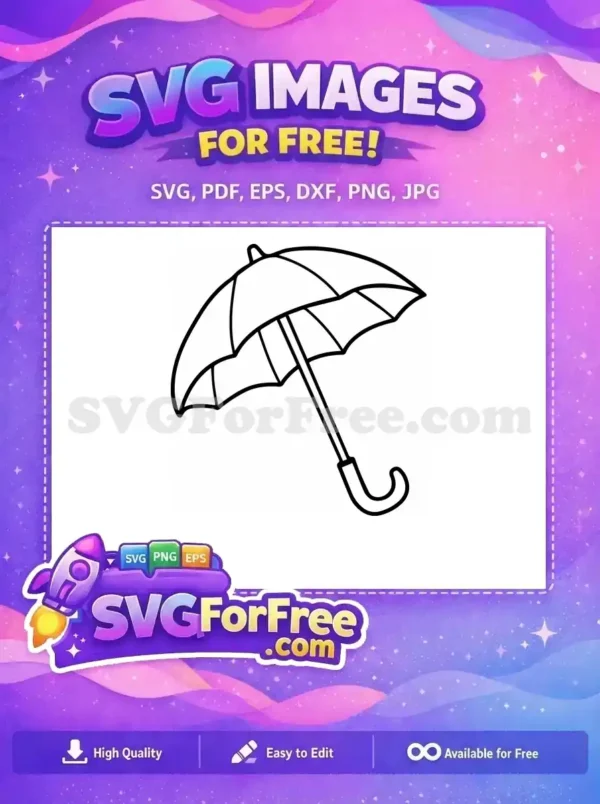 Free Umbrella Free Silhouette One Free Umbrella SVG 1