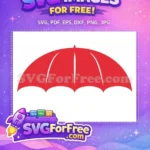 Free Red Umbrella Free Rain Protection Umbrella Free SVG - Instant Download