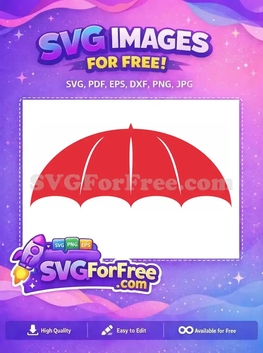 Free Red Umbrella Free Rain Protection Umbrella Free SVG
