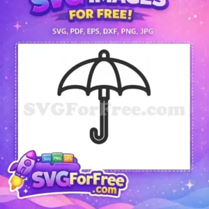 Free Black Classic Free Weather Umbrella Protection Free SVG