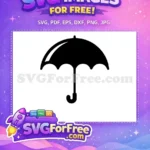 Free Black Umbrella Free Simple Shape Rainy Season Free SVG - Instant Download