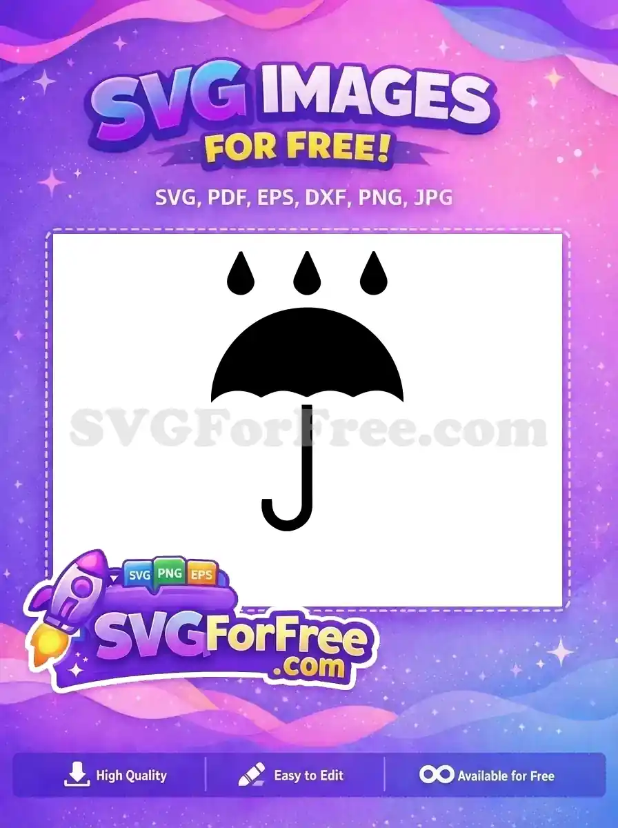Free Rain Drops Free Umbrella Icon Weather Free SVG