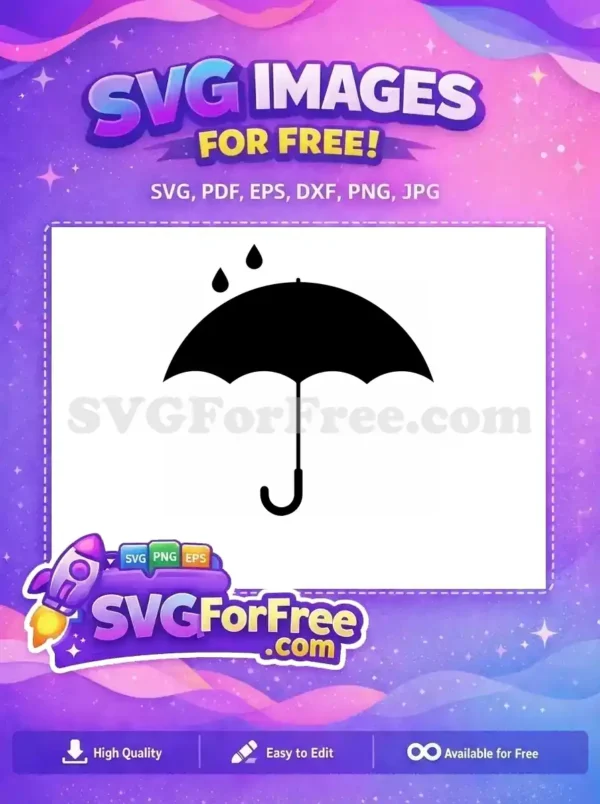 Free Rain Drop Free Minimalist Umbrella Silhouette Free SVG Free Rain Drop Free Minimalist Umbrella Silhouette Free SVG