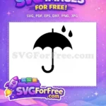 Free Simple Umbrella Free Minimalist Shape Umbrella Free SVG - Instant Download