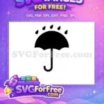 Free Raindrops Detail Free Umbrella Design Free SVG - Instant Download