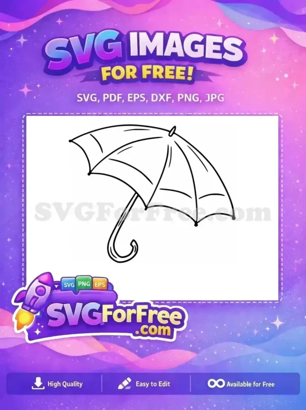 Free Silhouette Umbrella Free Minimalist Design Rain Free SVG Free Silhouette Umbrella Free Minimalist Design Rain Free SVG