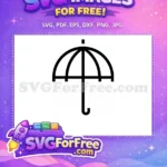 Free Number One Umbrella Free Silhouette Umbrella Free SVG - Instant Download