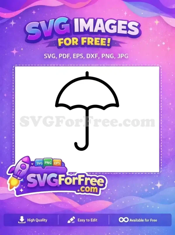 Free Simple Rain Protection Free Weather Umbrella Free SVG