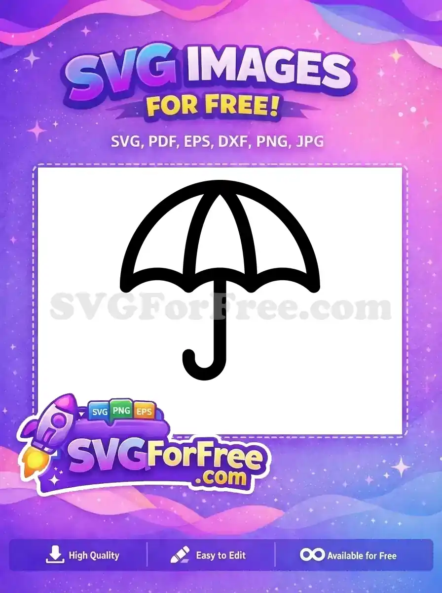 Free Black Umbrella Shape Free Weather Simple Protection Free SVG