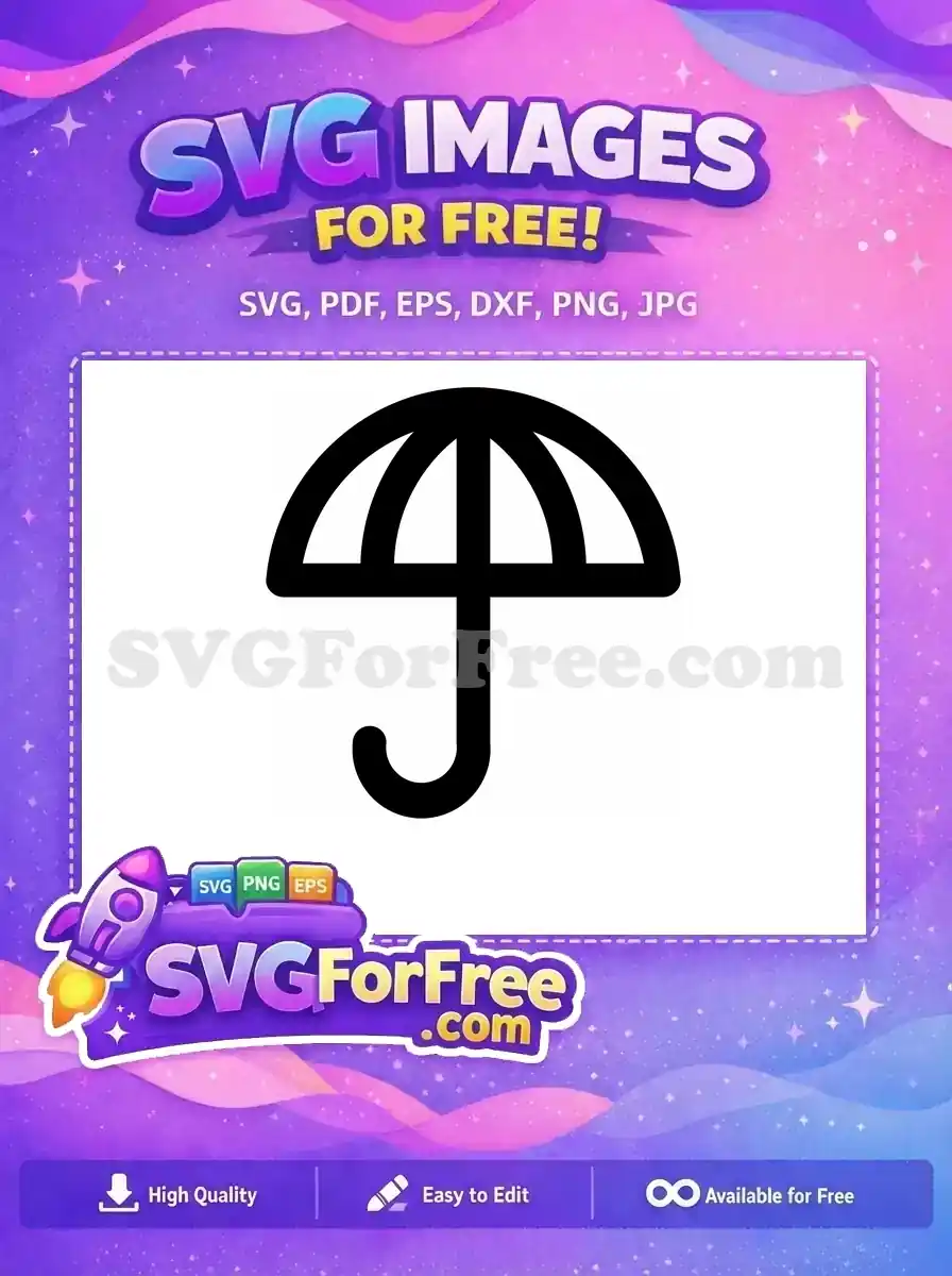 Free Umbrella Silhouette Free Simple Black Umbrella Free SVG