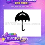 Free Black Umbrella Free Silhouette Rainy Season Free SVG 1 - Instant Download