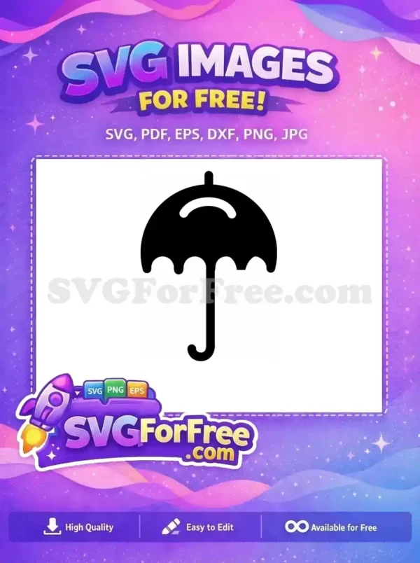 Free Umbrella Free Silhouette One Free Umbrella SVG 2